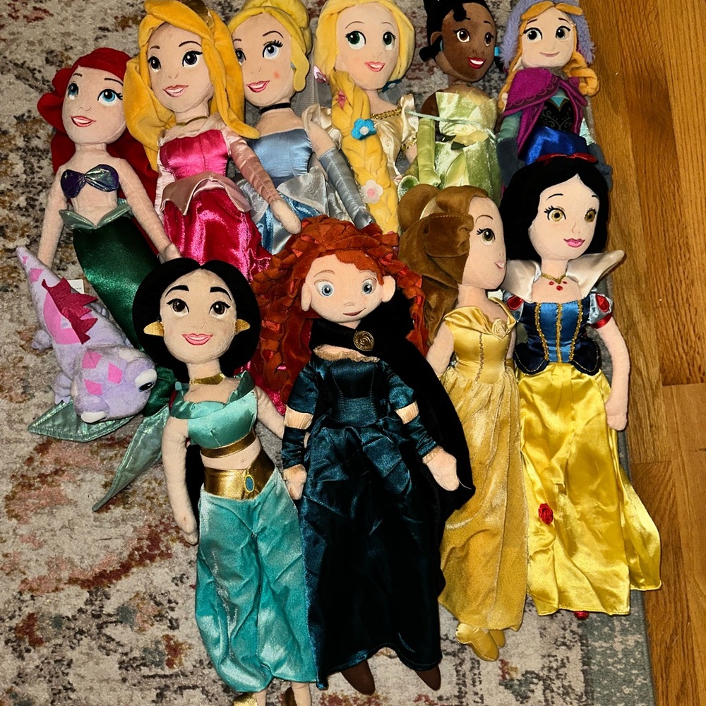 Disney Princess Doll Collection - lot of 10 plus extra frozen character